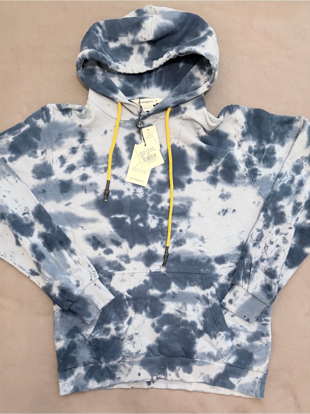 elevenparis - Blue Tie dye - Men’s Hooded Sweatshirt - Medium - New With Tags